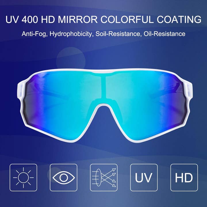 SPARE-SPECS, LLC - Wholesale Sunglasses - Unisex - ROCKBROS Polarized Full Lens Sunglasses Cycling Bicycle Glasses Outdoor Sports Eyewear UV40025