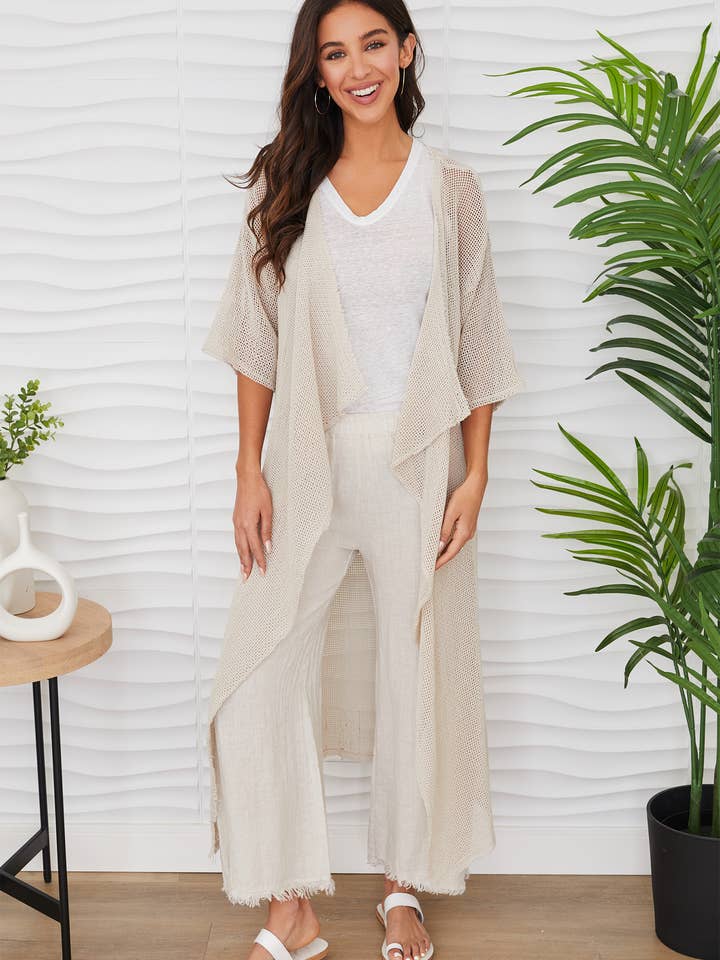 BOMULLSNÄT DUSTER-COVER-UP (11663/154108-OS) för wholesale av MILIO MILANO