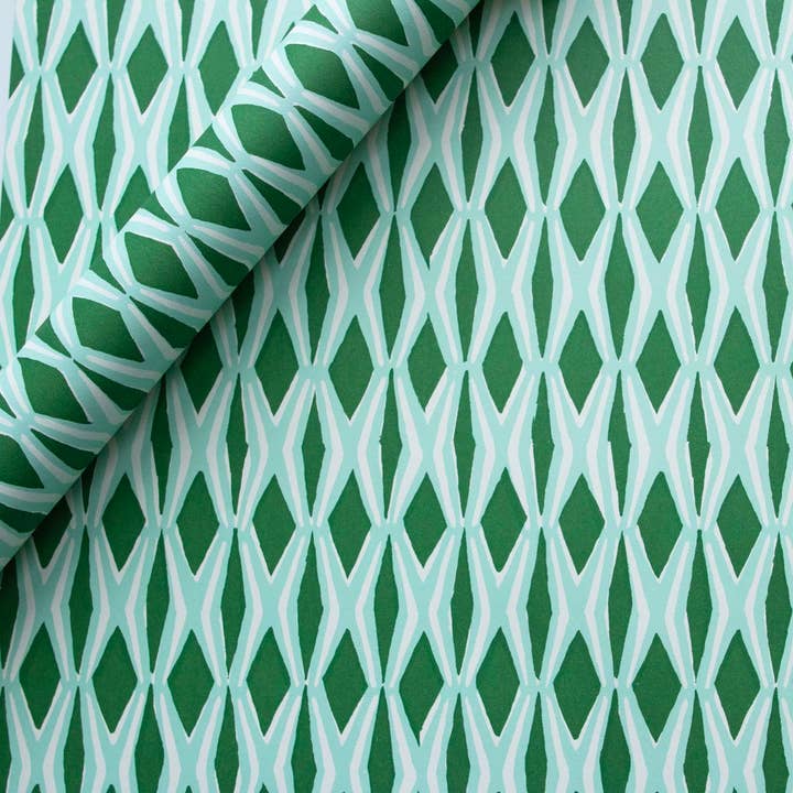 Patterned Paper Smocking Jade and Forest Green for wholesale by Cambridge Imprint