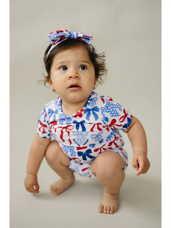 Lucky Panda Kids - Wholesale Top & Short Set - Kids - Bamboo Shorts Set | Red-White & Bows10