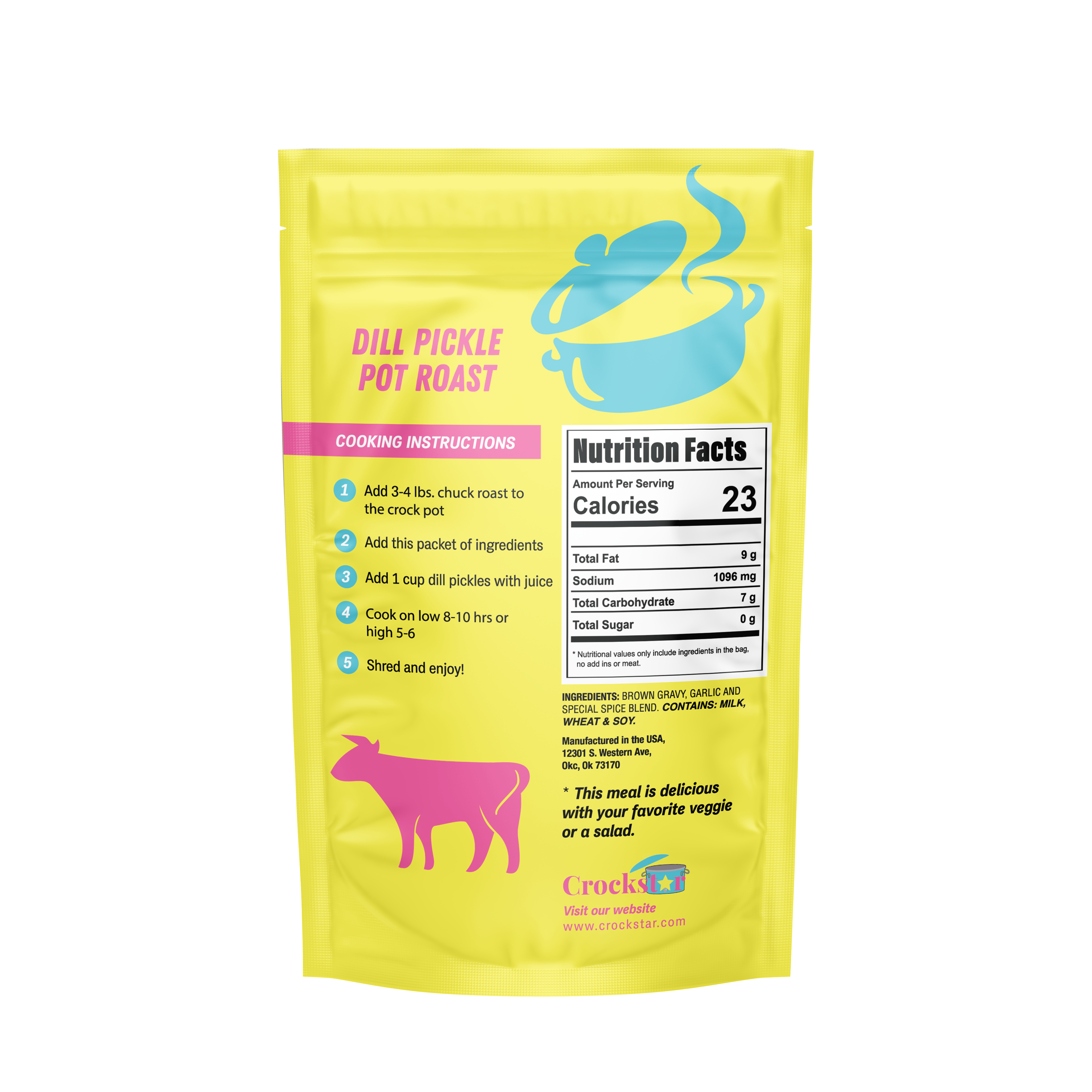 Crockstar Dinner Club - Wholesale Plank Stabiel Bereid Maaltijd - Gebraden augurk met dille1