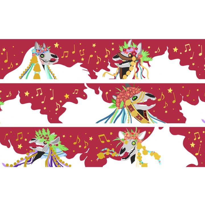 Mari Lwyd • Washi Tape for wholesale by Curious Nature Studio