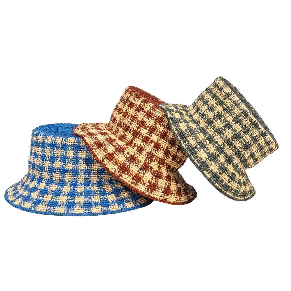 TRAVAUX EN COURS... - Wholesale Bucket Hat - Unisex - BOB RAPHIA checks12