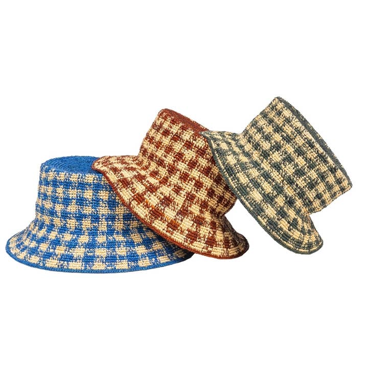 TRAVAUX EN COURS... - Wholesale Bucket hat – Unisex - BOB RAPHIA checks9