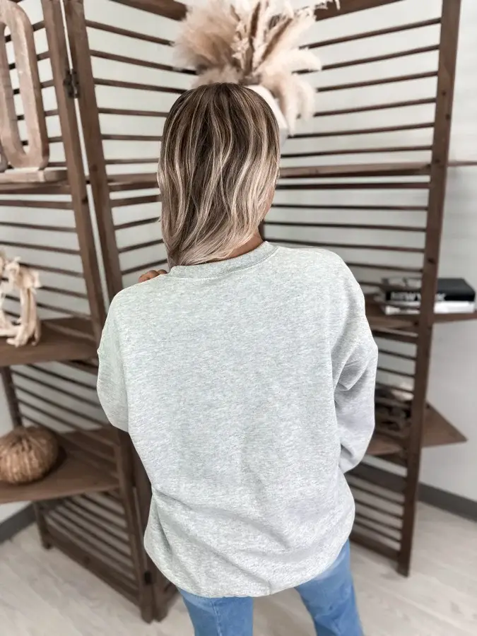 birdie - Wholesale Graphic Sweatshirt - Women's - Unbothered Ash Gray Graphic Crewneck Sweatshirt1