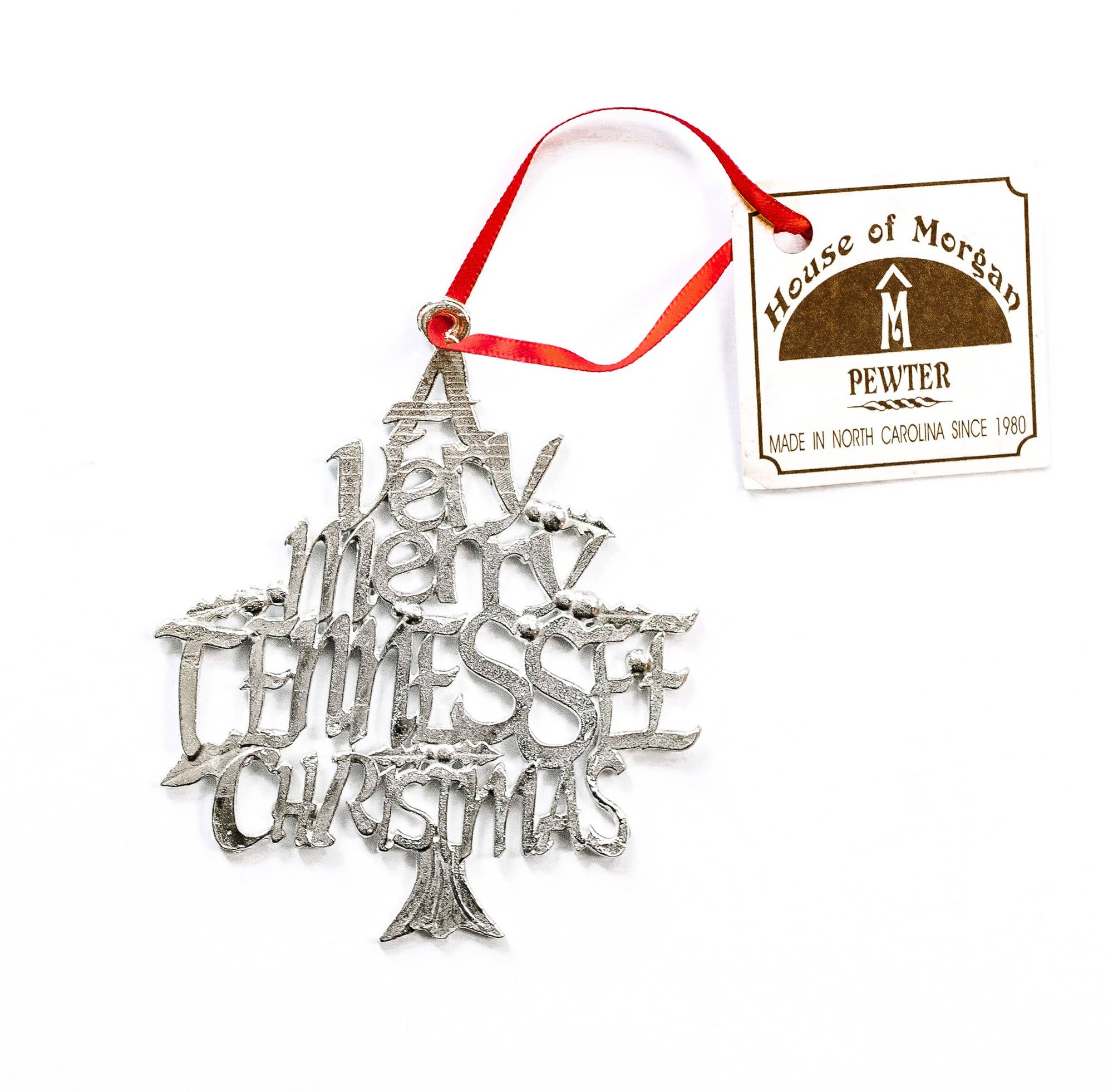 House of Morgan Pewter - Wholesale Ornament - Merry Tennessee Christmas Ornament - TN Gifts4