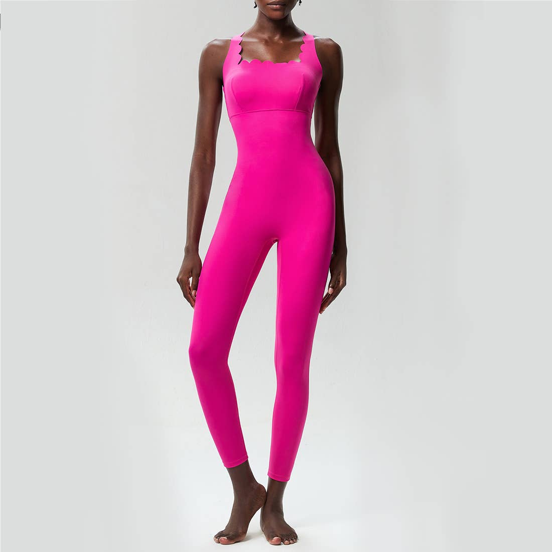 Sodalemon - Wholesale Activewear Set - Women's - Women Wave Shape Fitness Set Yoga Cross Back Jumpsuit8