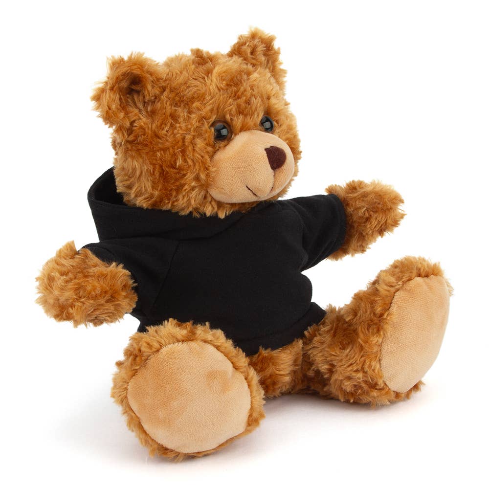 Plushland - Wholesale Stuffed/Plush Toy - Kids & Baby - 11" Personalized Teddy Bear in Hoodie | Custom Sitting Bear