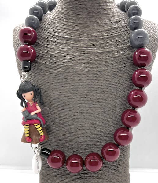 Alter Ego Designs - Wholesale Pendant/Charm Necklace - GORJUSS European Storybook Character Ruby Necklace 3