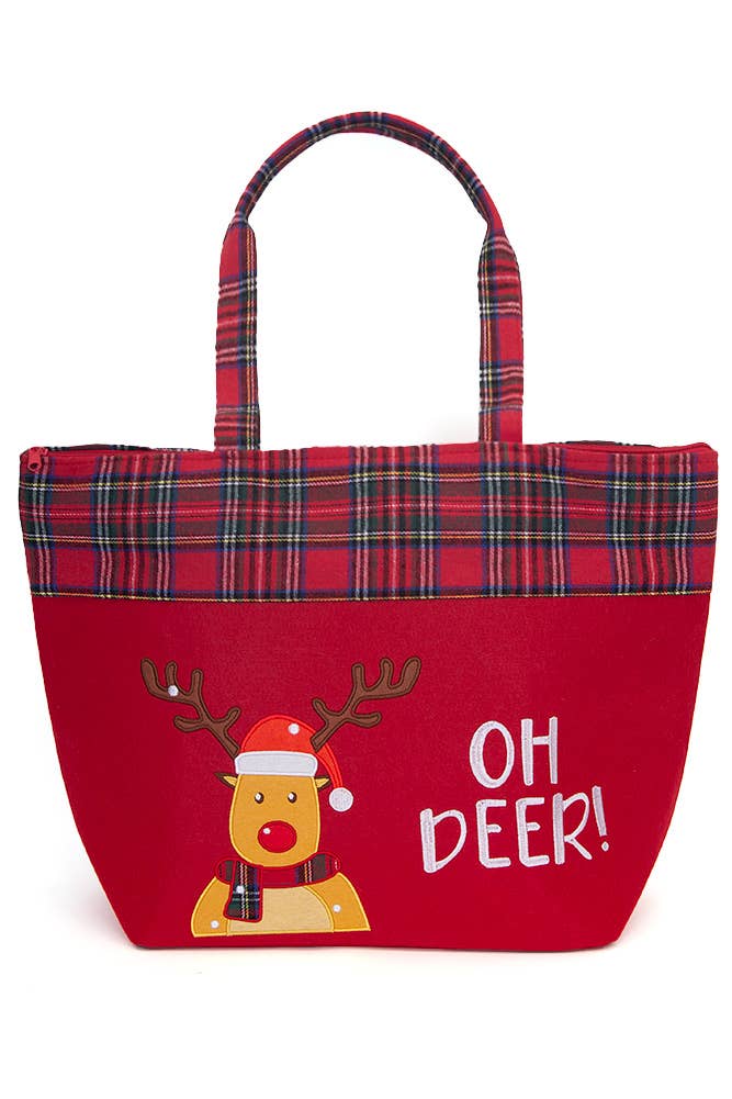 Hana – wholesale Tote bag – Women's – OH DEER Reindeer Christmas Holiday Tote Bag7
