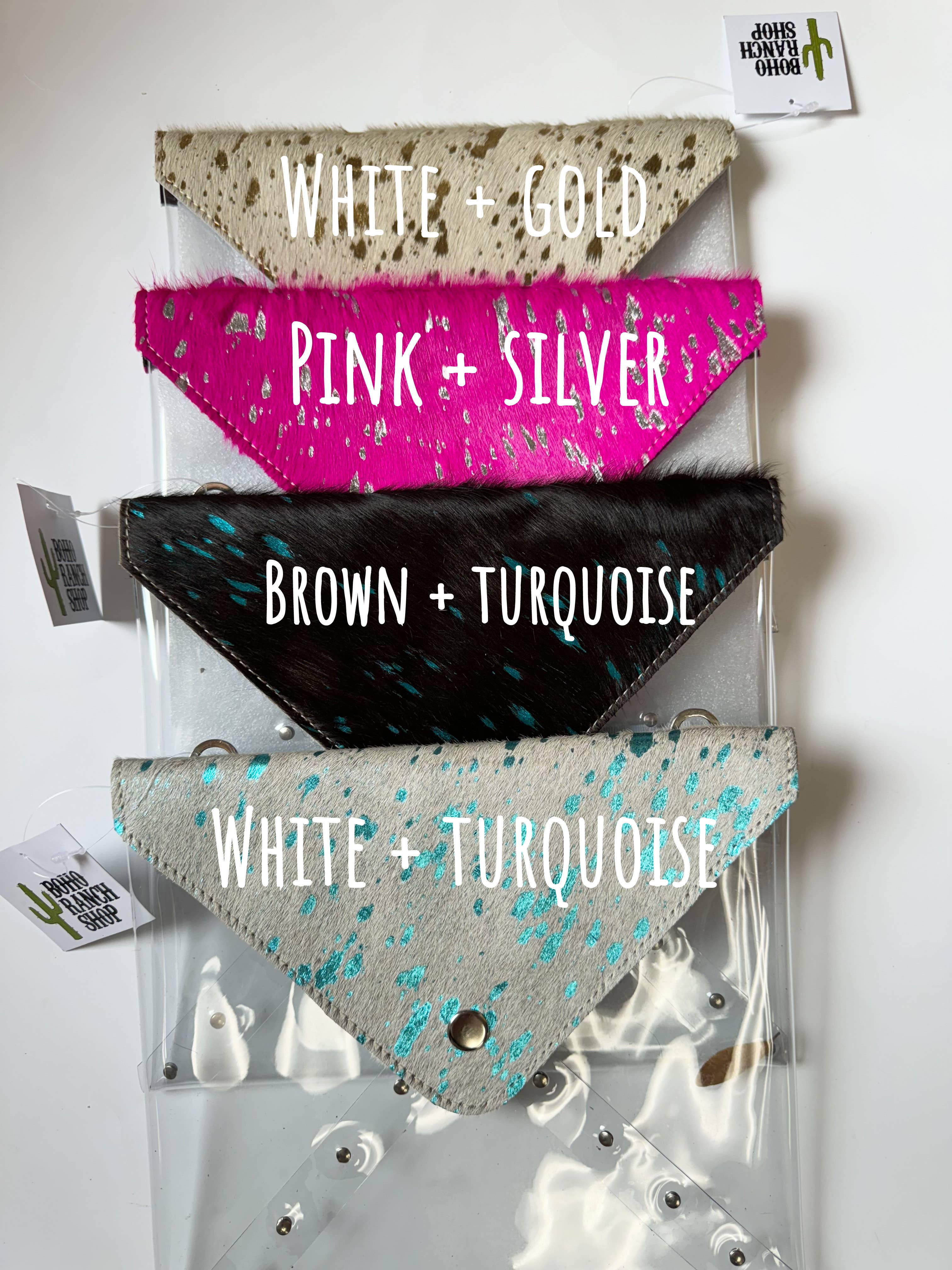 Boho Ranch Shop - Wholesale Crossbody Bag - Women's - Western Cowhide Hairon Clear Crossbody Purse3