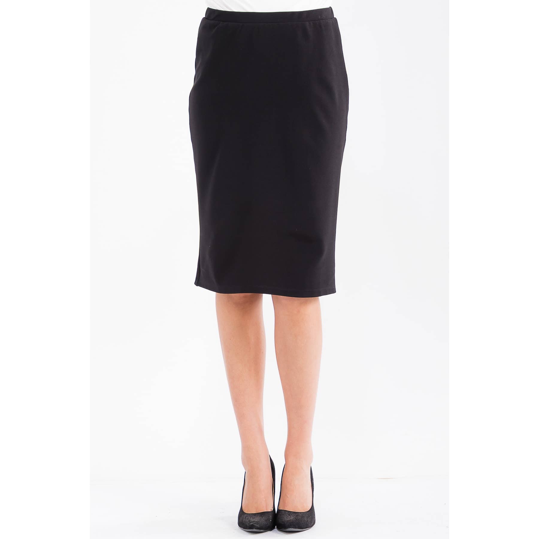 Perseption - Wholesale Skirt - Women's - TEXTURED ELASTIC WAIST MIDI PENCIL SKIRT3