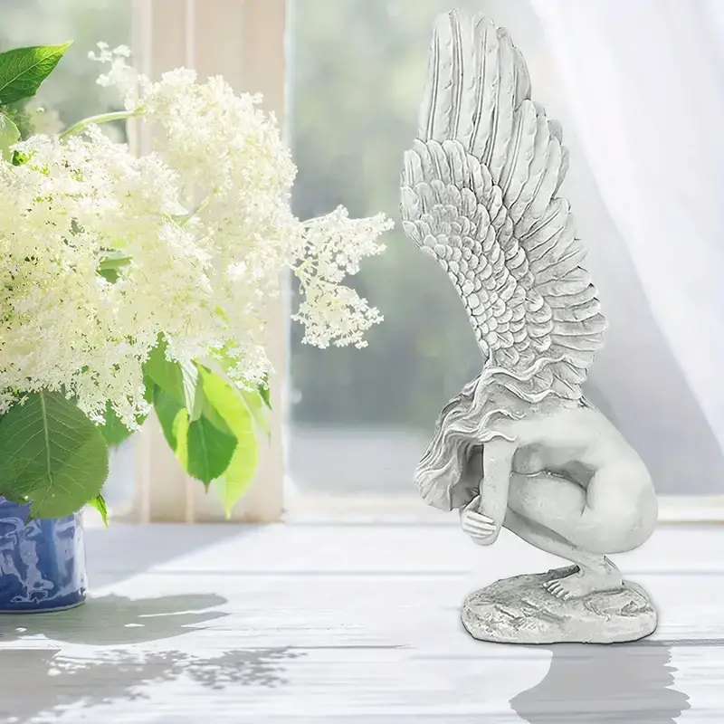 Magnifique Hearts - Wholesale Outdoor Ornament/Decor - Redemption Fairy Statue with Angel Wings Miniature - 5.9''2