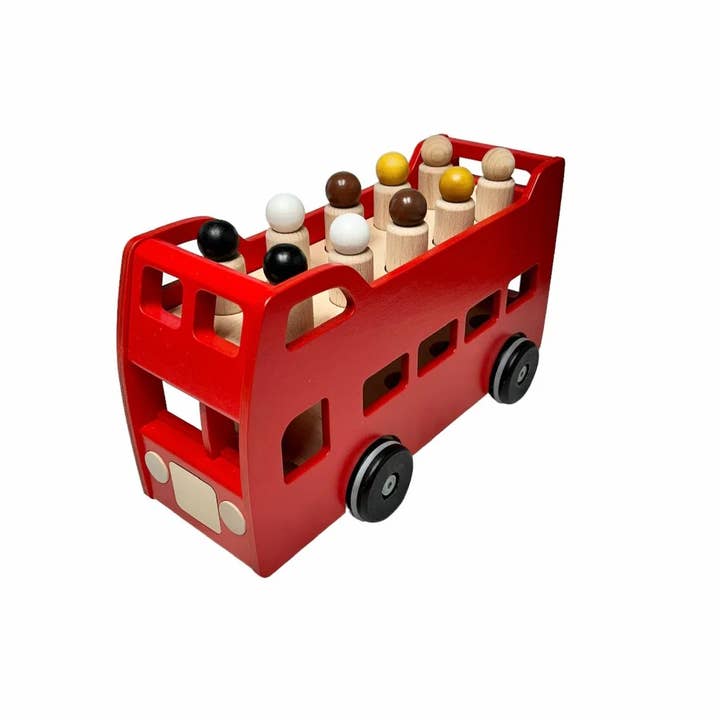 Little Poland Gallery - Wholesale Wood Toy - Kids - BAJO Double Decker Bus Exclusive1