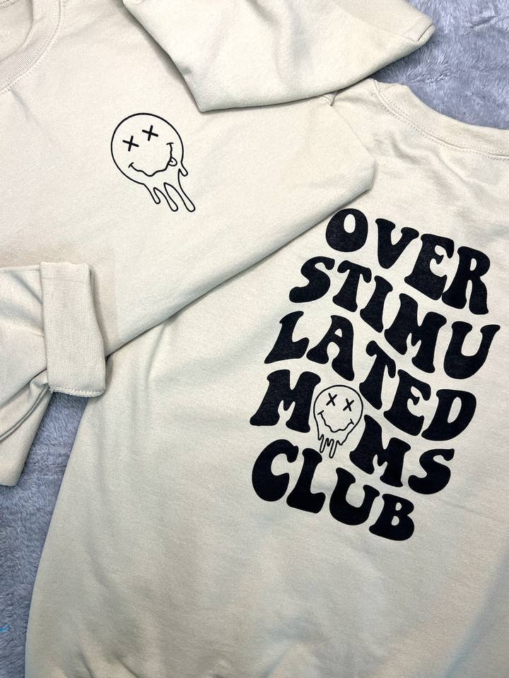 Sudadera Overstimulated Moms Club para venta al por mayor de SGB Wholesale