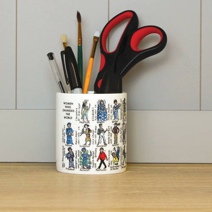 Women Who Changed the World Pen Pot for wholesale by mclaggan+co