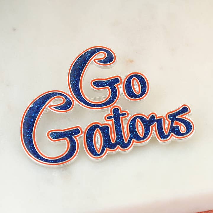 Seasons Jewelry - Wholesale Lapel Pin/Button - Florida Go Gators Slogan Pin0