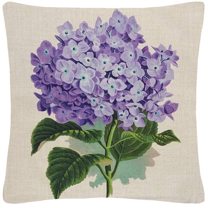 Hydrangea Throw Pillow for wholesale by Golden Hill Studio