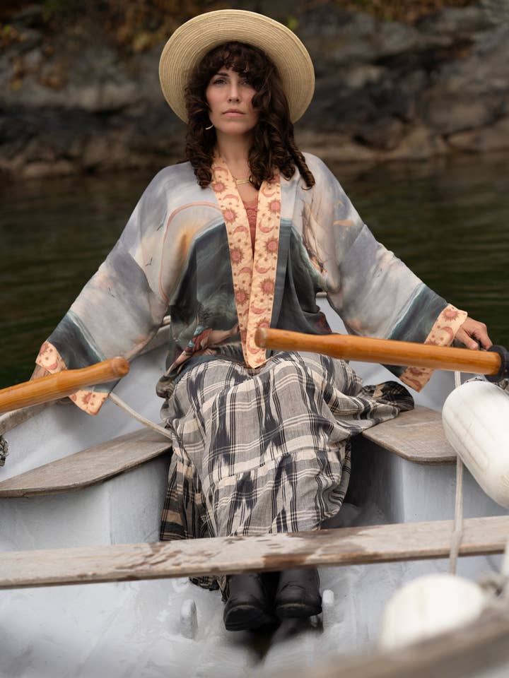 Market of Stars - Wholesale Kimono - Women's - Hold Fast Pixie Duster Cropped Kimono w/ Boat, Rainbow