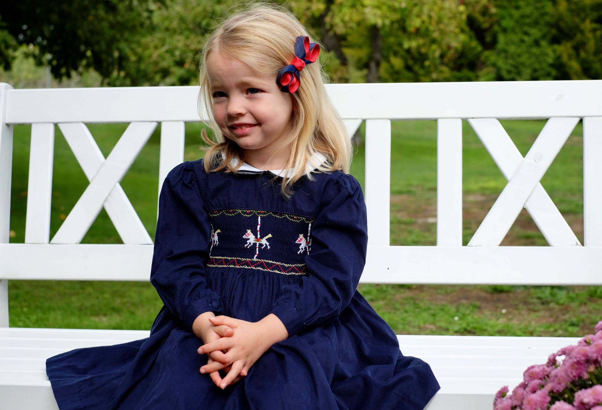 Annafie London Ltd - Wholesale Dress - Kids - HORSE CAROUSEL smocked dress4