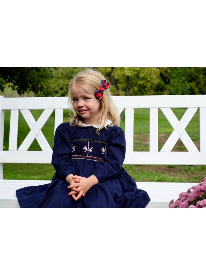 Annafie London Ltd - Wholesale Dress - Kids - HORSE CAROUSEL smocked dress4