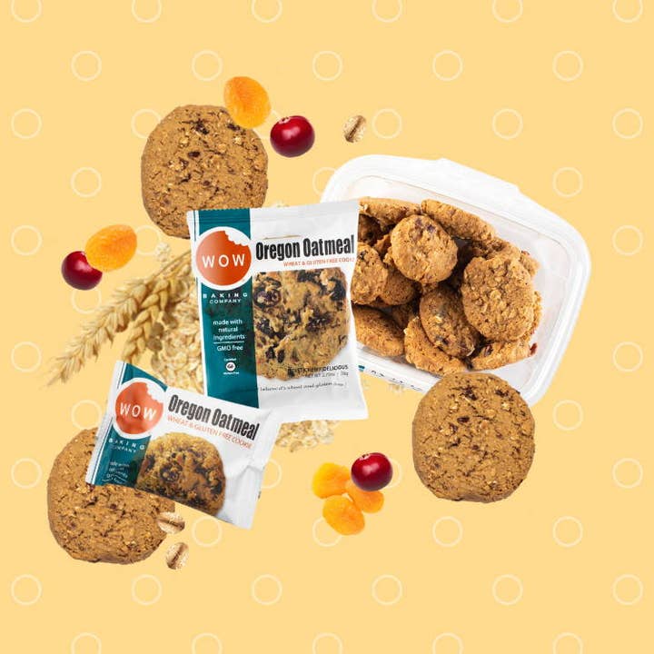 WOW Baking Company - Wholesale Biscuit - Gluten-Free Oregon Oatmeal Cookie Grocery Singles4