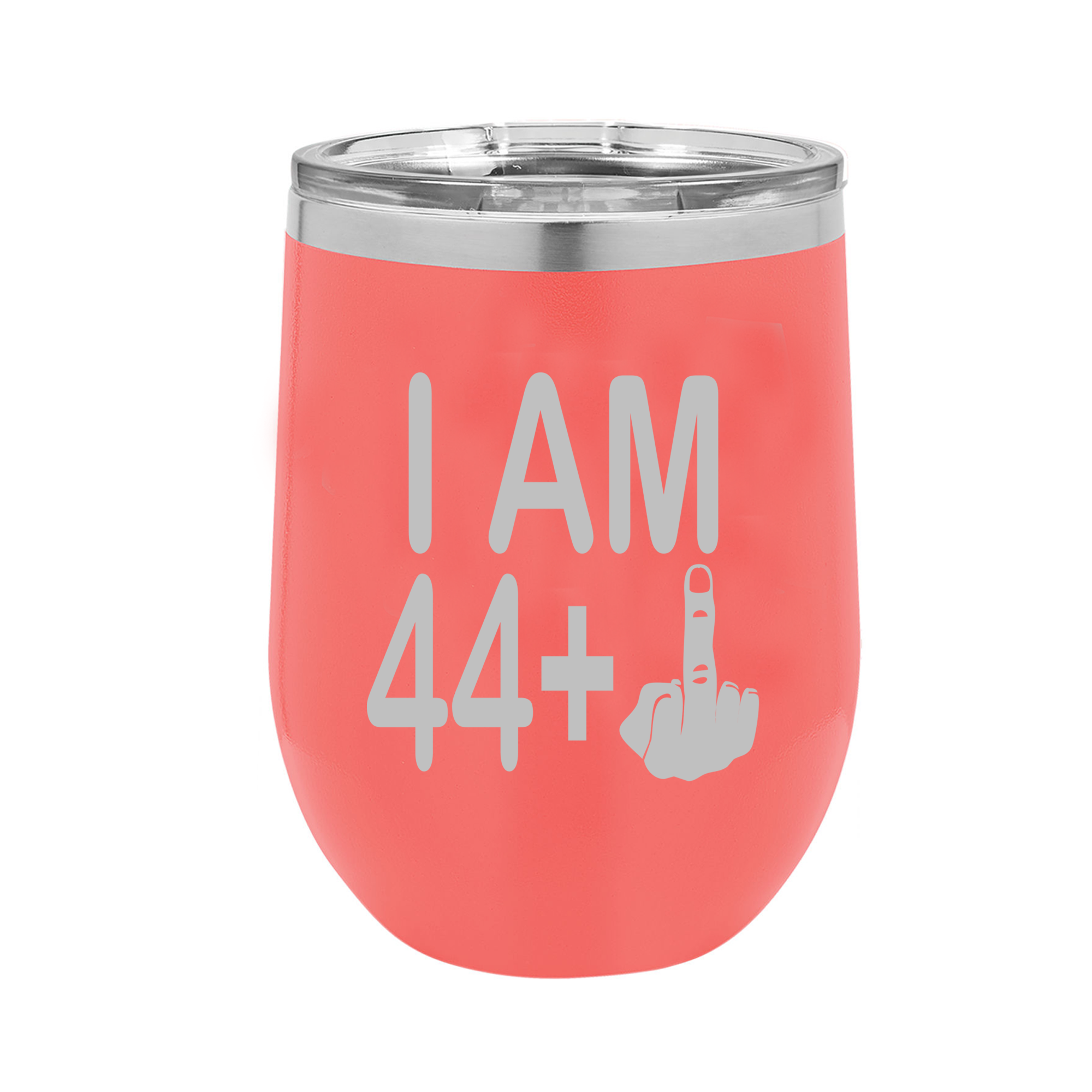 Calm Down Caren - Wholesale Insulated Mug/Tumbler - I am 44 + Middle Finger Polar Wine Tumbler - 45th Birthday2