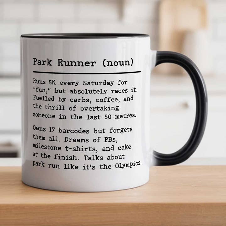 Park Runner Dictionary Definition Mug | Running Mug for wholesale by EllieBeanPrints