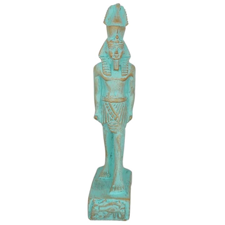 Ramses with Crown Standing Statue Patina - 9.5" -Egyptian for wholesale by Discoveries, Inc.