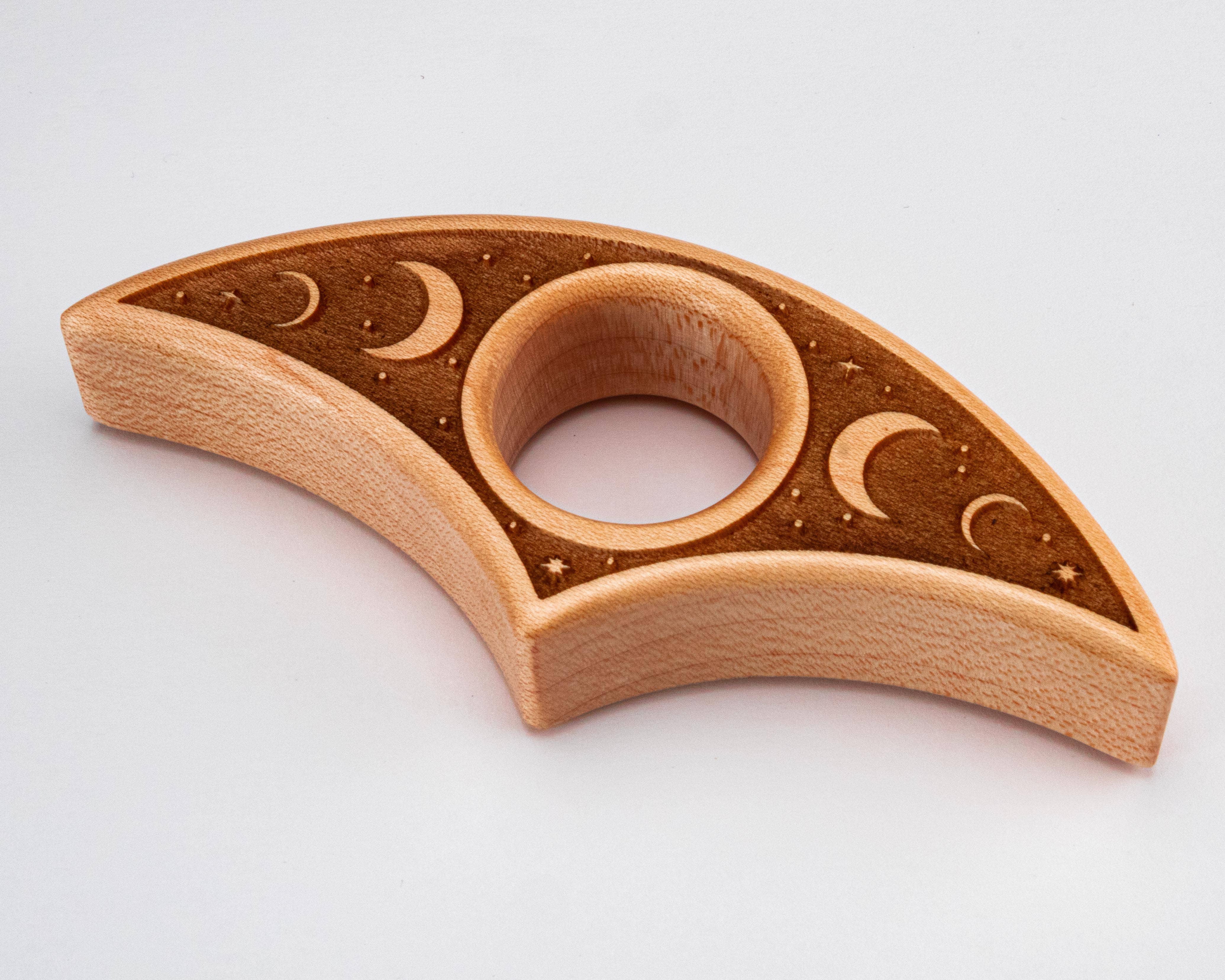 Woodland Woodworx - Wholesale Book Holder - Thumb Page Holder, "Moon Phase" Design, Maple Wood3