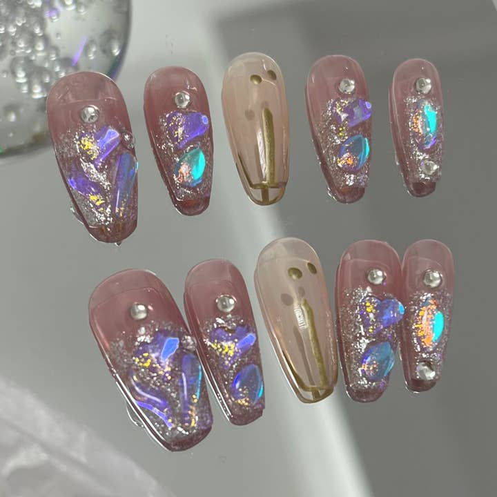 handgemaakte Press on Nails 1527 voor wholesale door foamboxnail