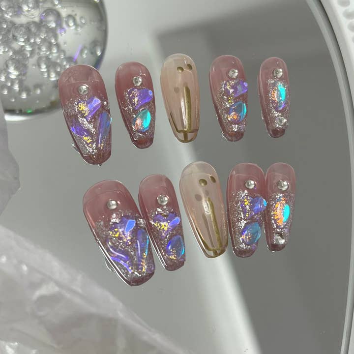 handgemaakte Press on Nails 1527 voor wholesale door foamboxnail