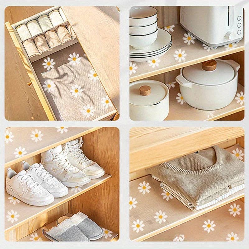 Kiyo Home - Wholesale Drawer Liner - Daisy Drawer Protector | Non Slip Drawer and Cabinet Liner5