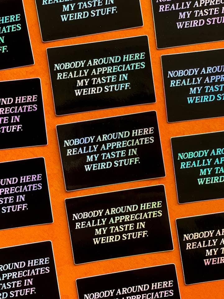 'Weird Stuff' Holographic Sticker for wholesale by Ludlow Luna