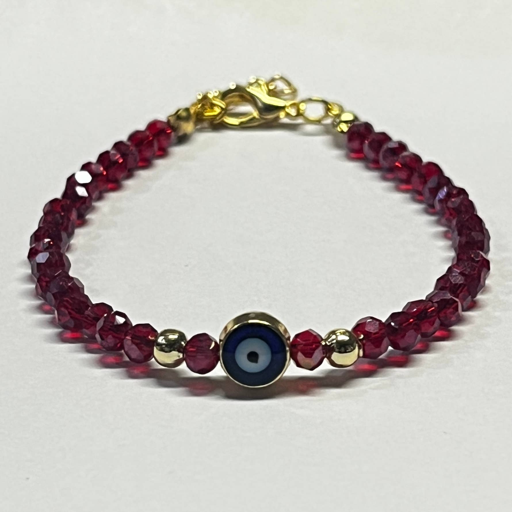 Loli - Wholesale Link & Chain Bracelet - Crystal Beaded Evil Eye Bracelet - 12 Color Options 13