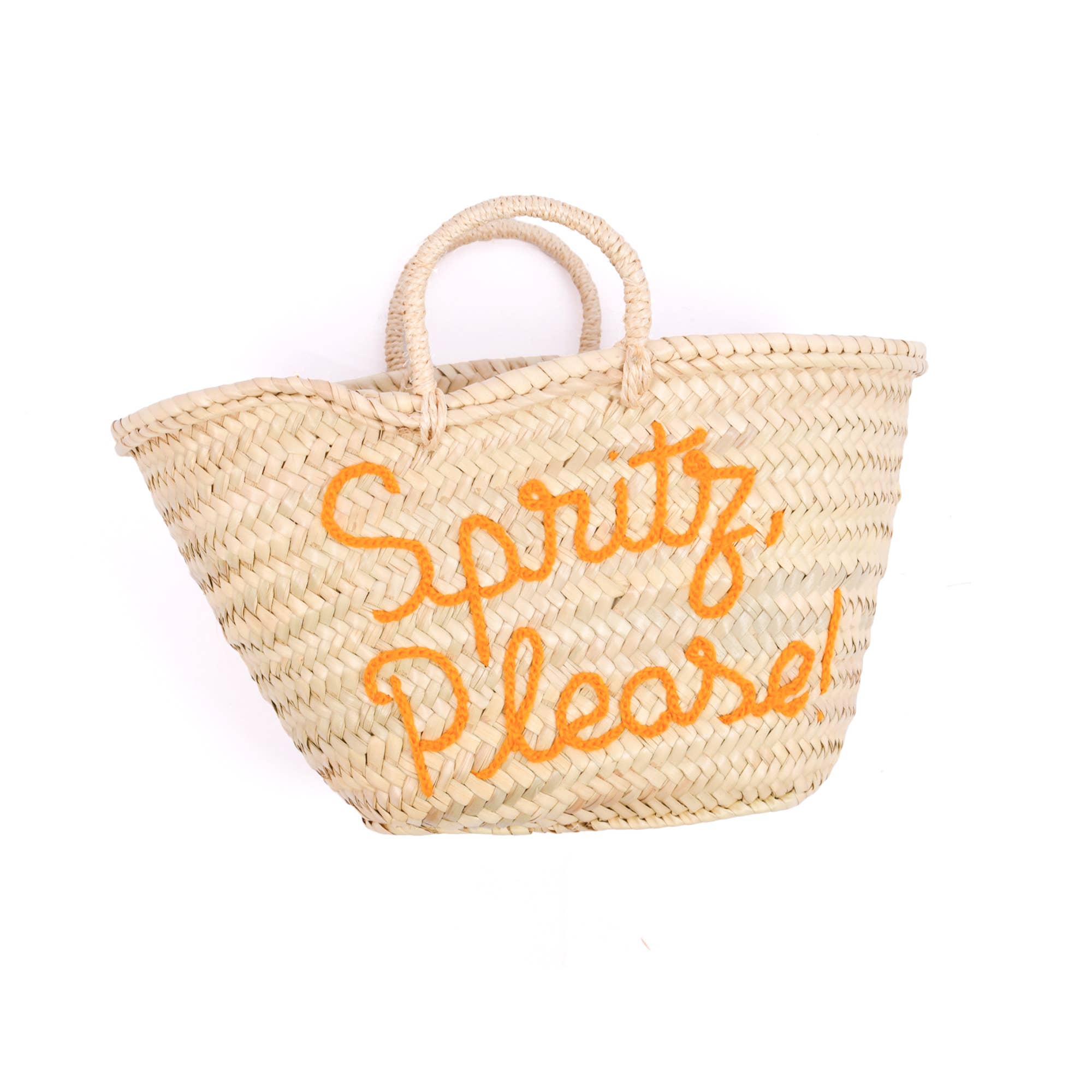 King Of Handmade – wholesale Beach bag – Handwoven Spritz Basket with Orange Cocktail Design  6