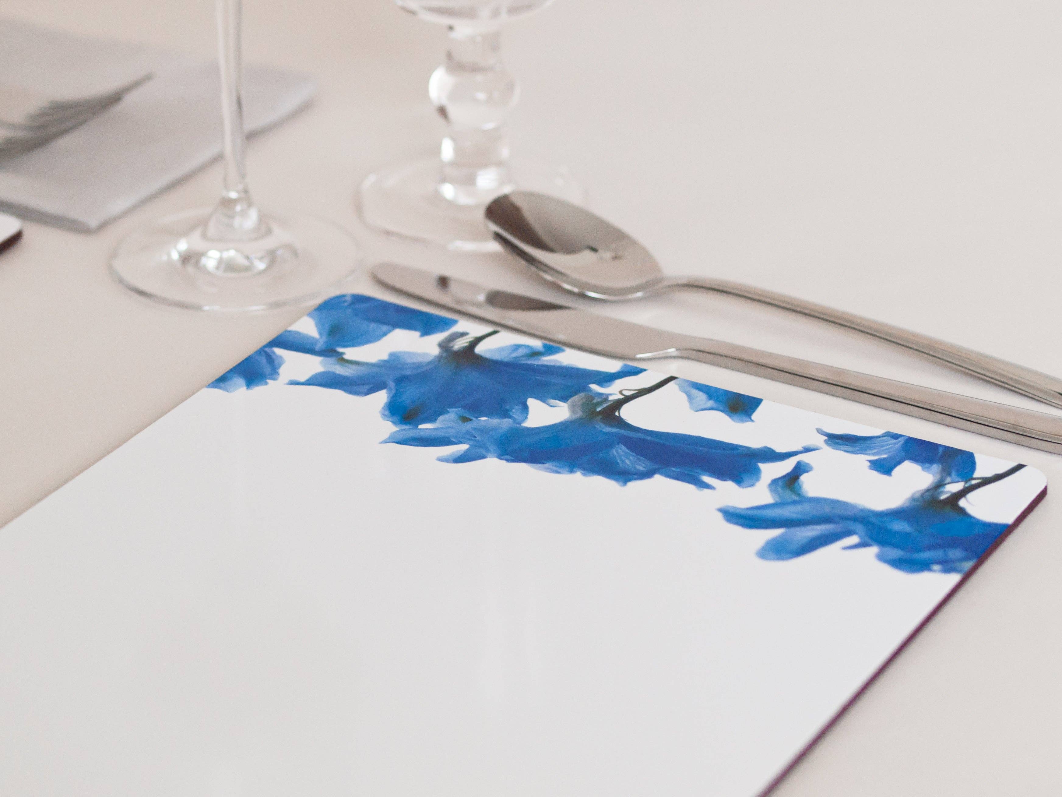 Gregory Dennis Design - Wholesale Placemat - 6 Floral Placemats - Delphinium10