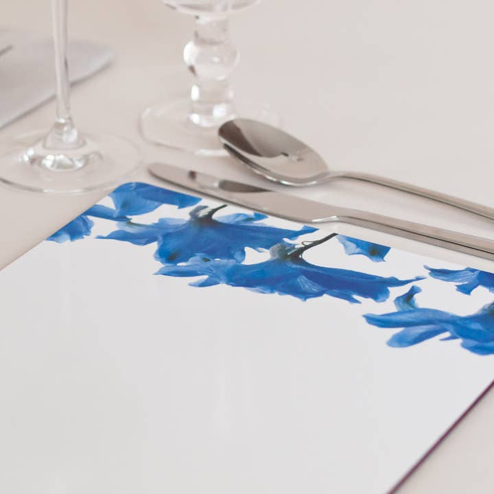 Gregory Dennis Design - Wholesale Placemat - 6 Floral Placemats - Delphinium10
