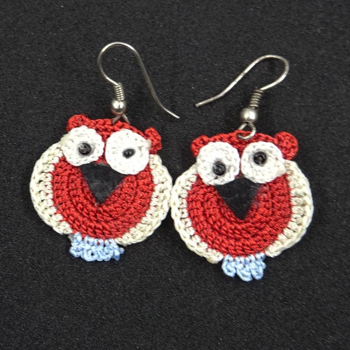 Meli Design - Wholesale Dangle Earrings - Crochet Owl Earrings1