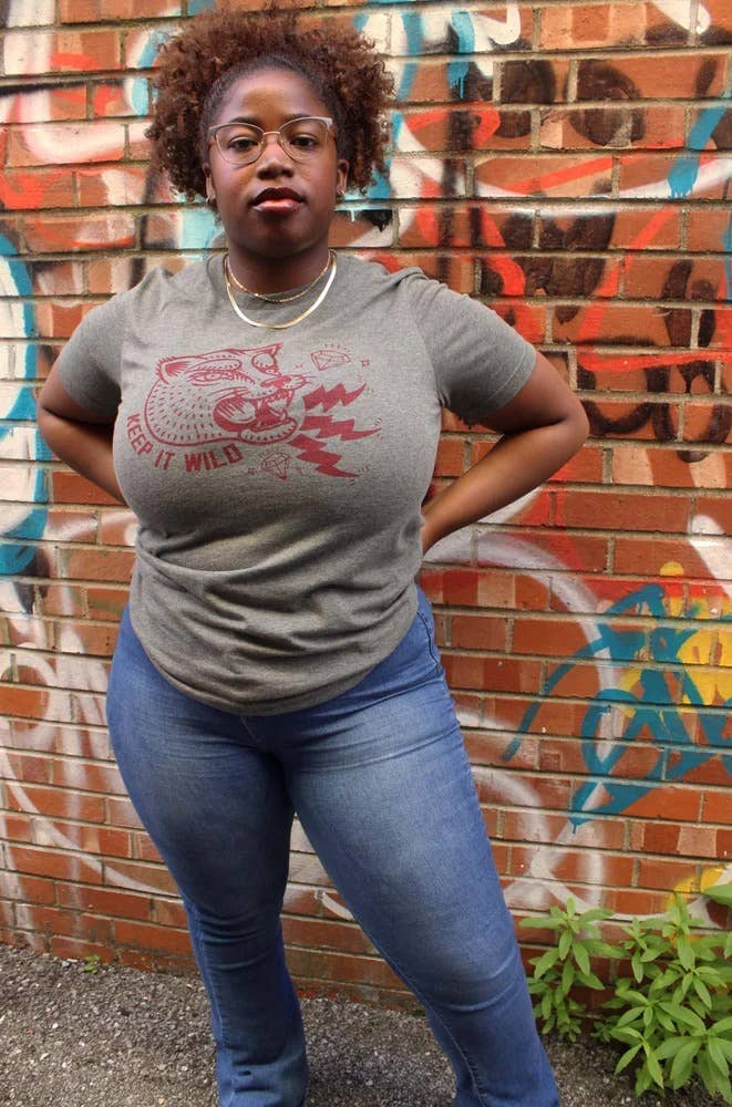 Yonder Studios - Wholesale Screen Printed T-Shirt - Women's - Keep It Wild Shirt in Red