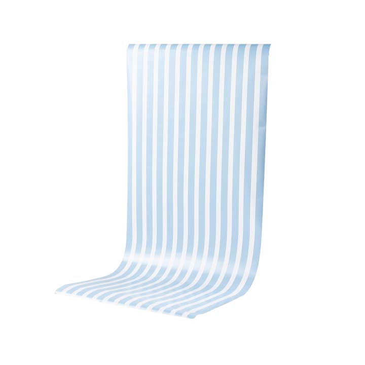 Dusty Blue Striped Table Runners for wholesale by Gatherings by Curated Paperie
