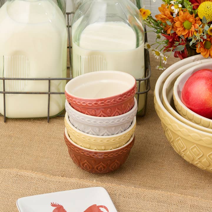 Certified International - Wholesale Bowl - Vintage Farm Stoneware Set of 4 Prep Bowls 4.5" 10 oz