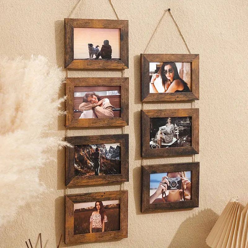 Huis Van Merken - Wholesale Picture Frame - Rustic Wood Photo Frame 4x6 - Vintage Wall Decor Art0