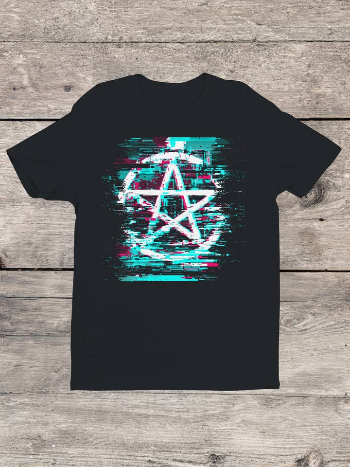 Glitch Anarchist Symbol Art Men's T-shirt for wholesale by Swift Retail