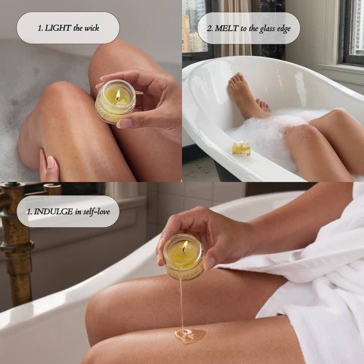 Jazeena - Wholesale Bath & Body Set - Body Serum Candle Set | Giftable, Trial-sized 3x1oz6