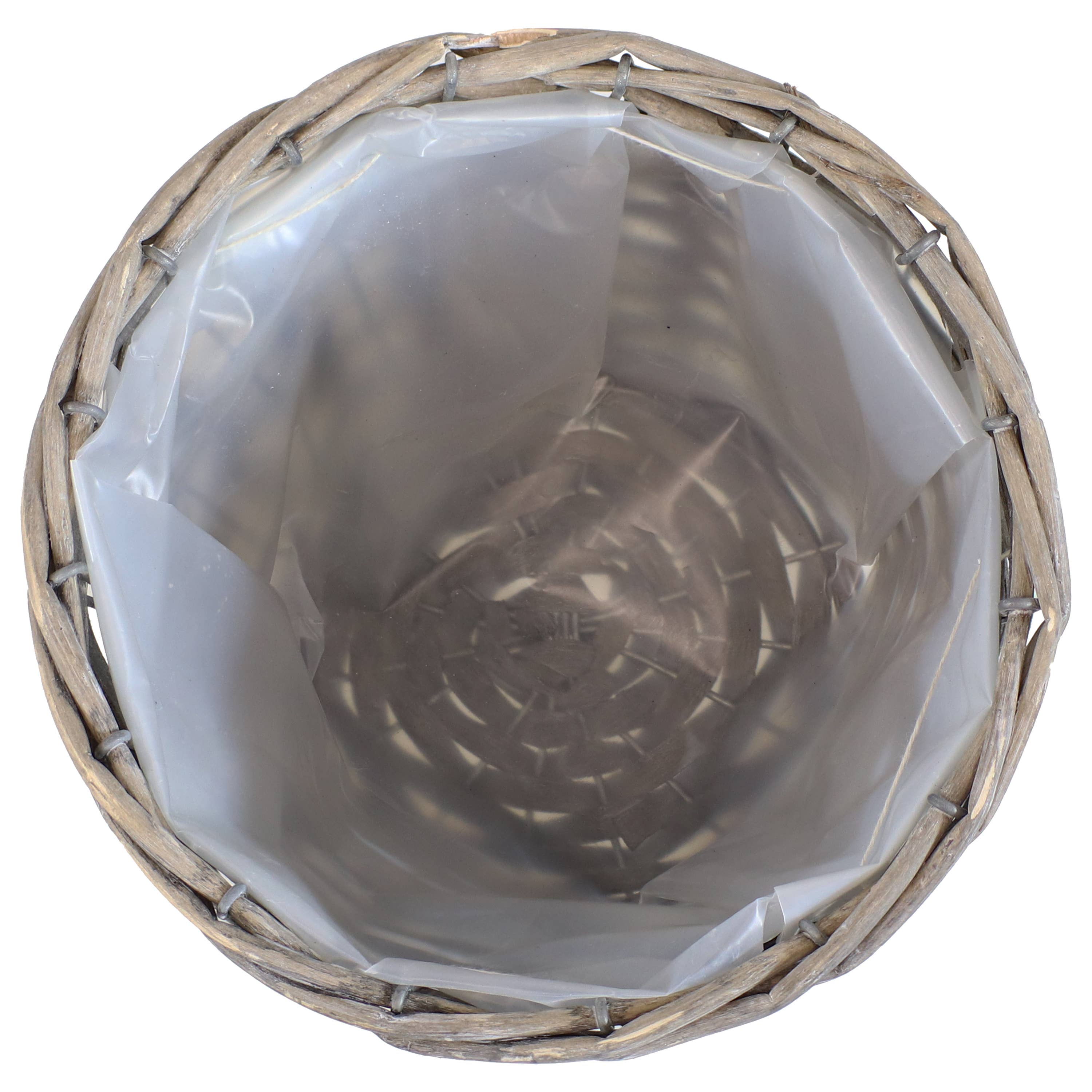 Sunnydaze Decor - Wholesale Plant Pot - 6.75 in Rattan Wicker Basket Planters with Lining - Set of 57