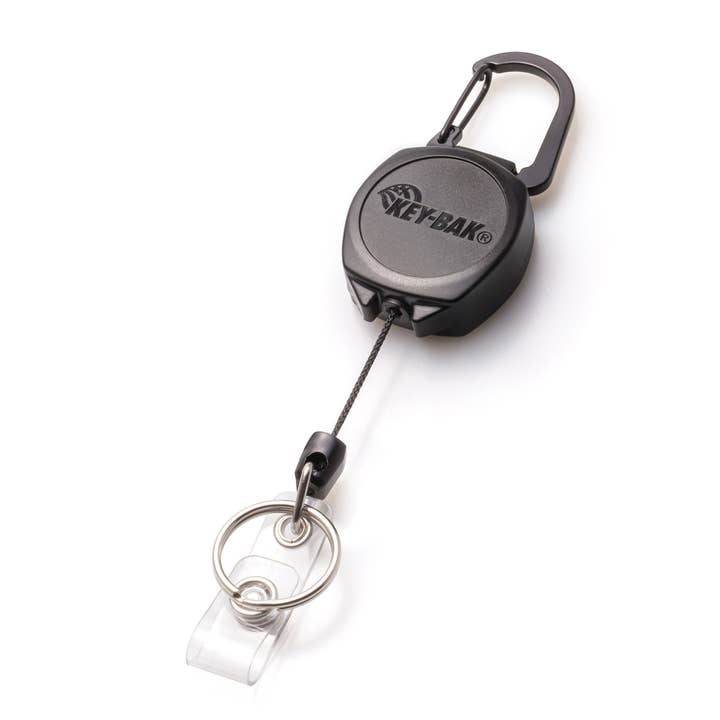SIDEKICK® Carabiner Retractable Keychain and Badge Holder for wholesale by Key-Bak