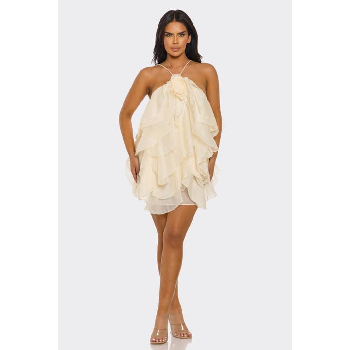 PETAL CASCADE HALTER MINI DRESS and other Purchase Wholesale cascade floral. Free Returns & Net 60 Terms on Faire trending on Faire.