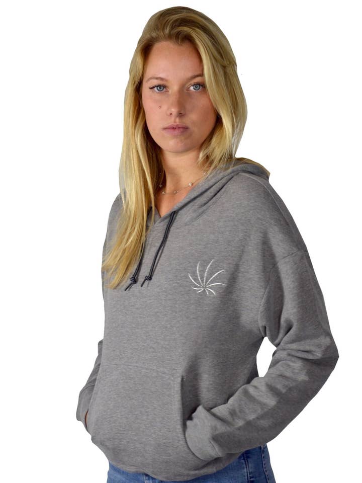 TM Embroidered Leaf Hoodie for wholesale by HighEnd LA