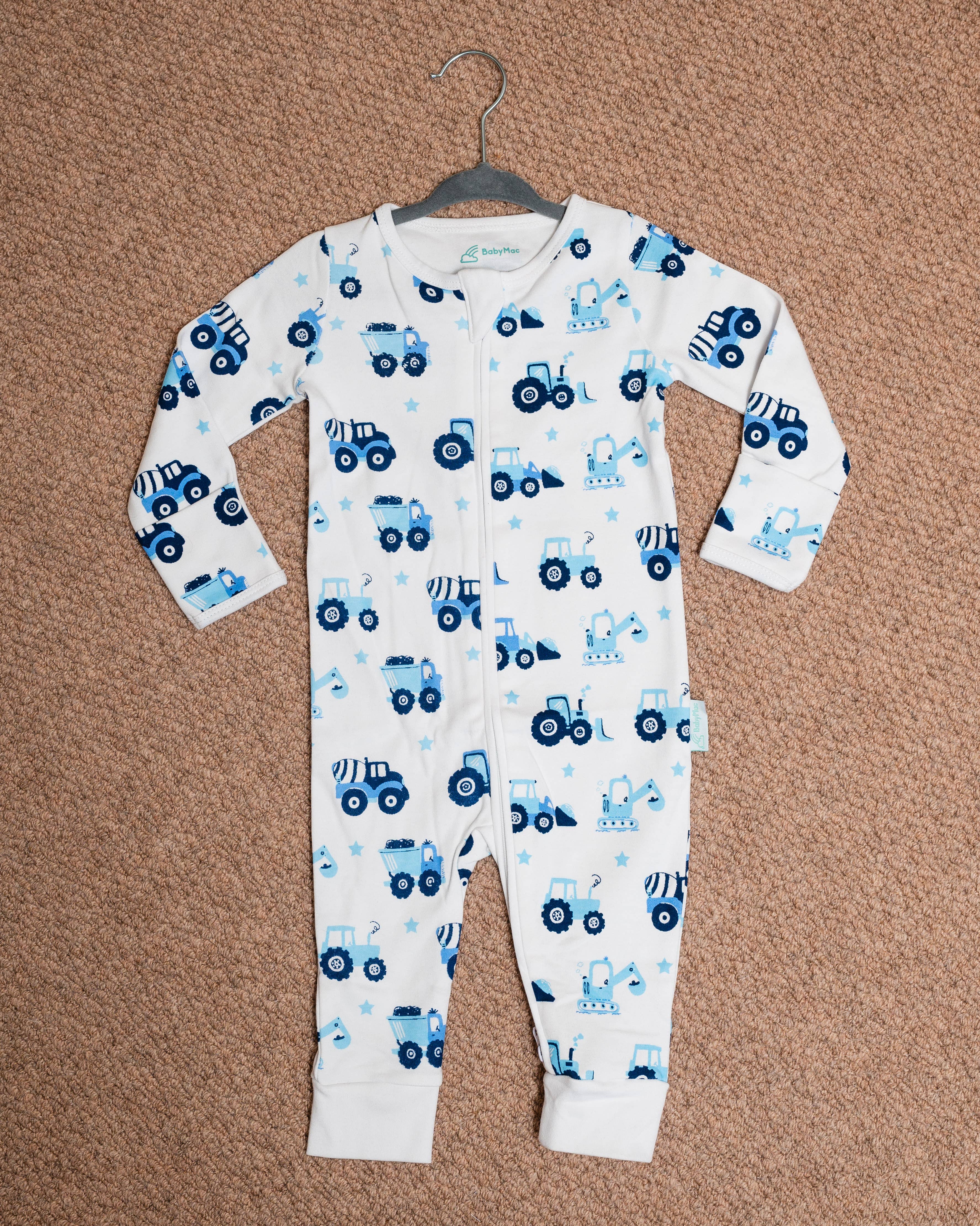 Camions Gigoteuse en coton bio avec motif véhicules en vente sur Faire9